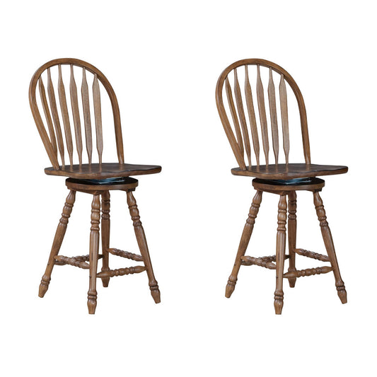 Liberty Furniture - Carolina Crossing Windsor Swivel Counter Chair - Set of 2 - 186-B100324-2PK view 1