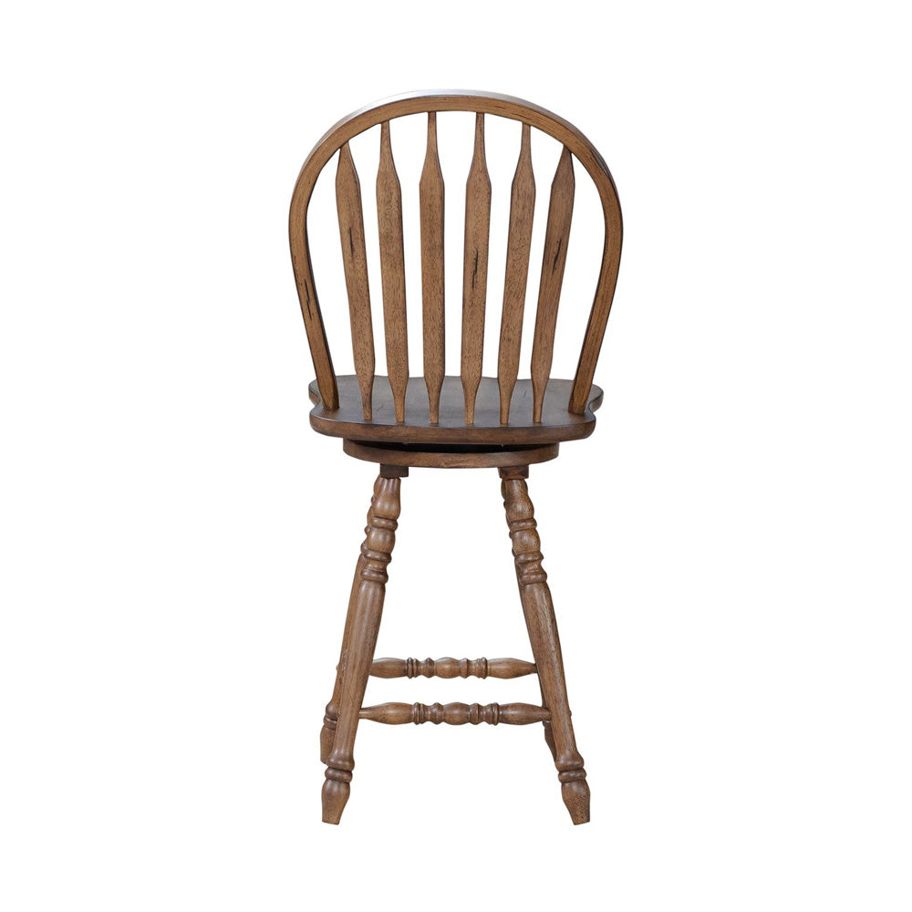 Liberty Furniture - Carolina Crossing Windsor Swivel Counter Chair - Set of 2 - 186-B100324-2PK view 4