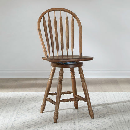 Liberty Furniture - Carolina Crossing Windsor Swivel Counter Chair - Set of 2 - 186-B100324-2PK view 6