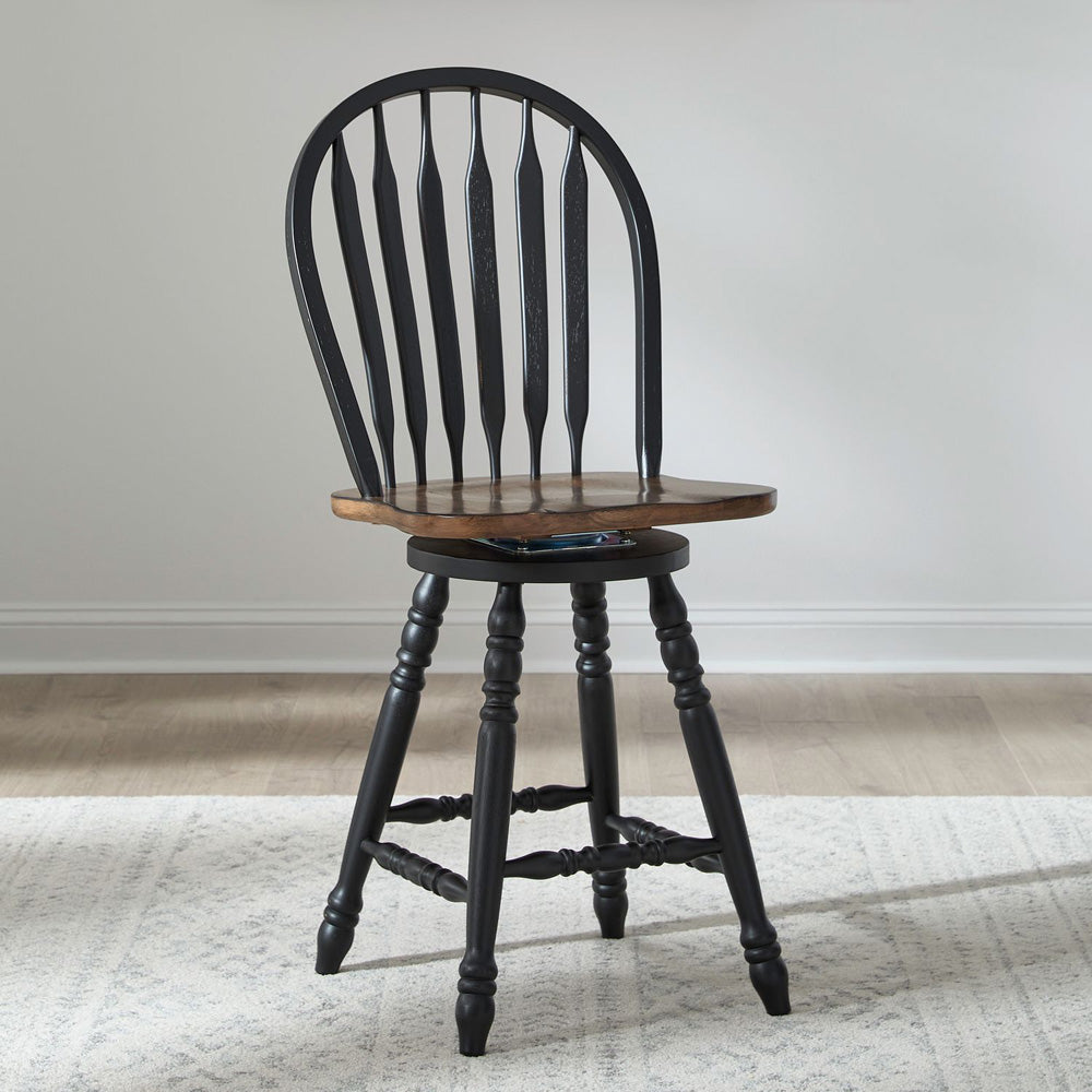 Liberty Furniture - Carolina Crossing Windsor Swivel Counter Chair - Set of 2 - 186B-B100324-2PK view 6