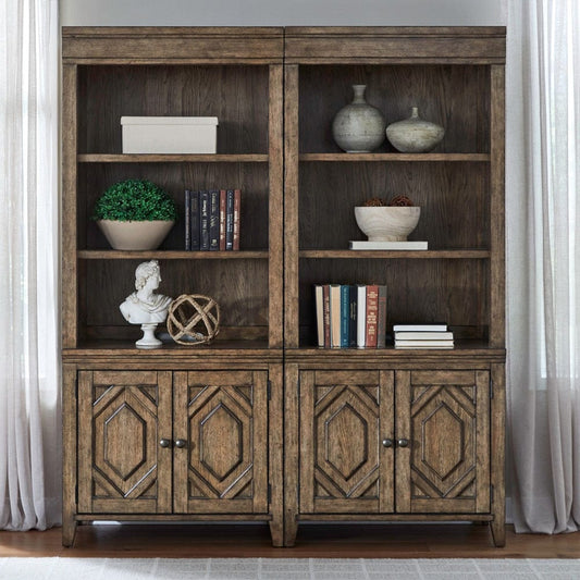 Liberty Furniture - Carolina Park - 2 Piece Bunching Bookcase in Brown - 930-HO-2BB view 1
