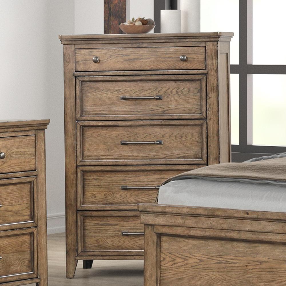 Liberty Furniture - Carolina Park 5 Drawer Chest in Amber Brown - 930-BR41 veiw 1