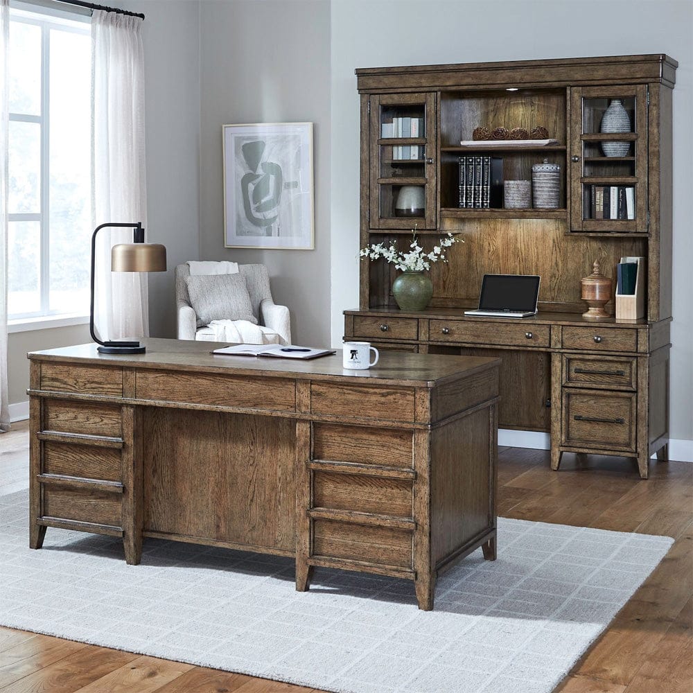 Liberty Furniture - Carolina Park - 5 Piece Jr Executive Set in Brown - 930-HO-5JES view 1