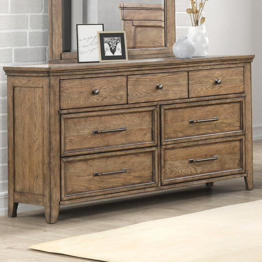 Liberty Furniture - Carolina Park 7 Drawer Dresser in Amber Brown - 930-BR31 veiw 1