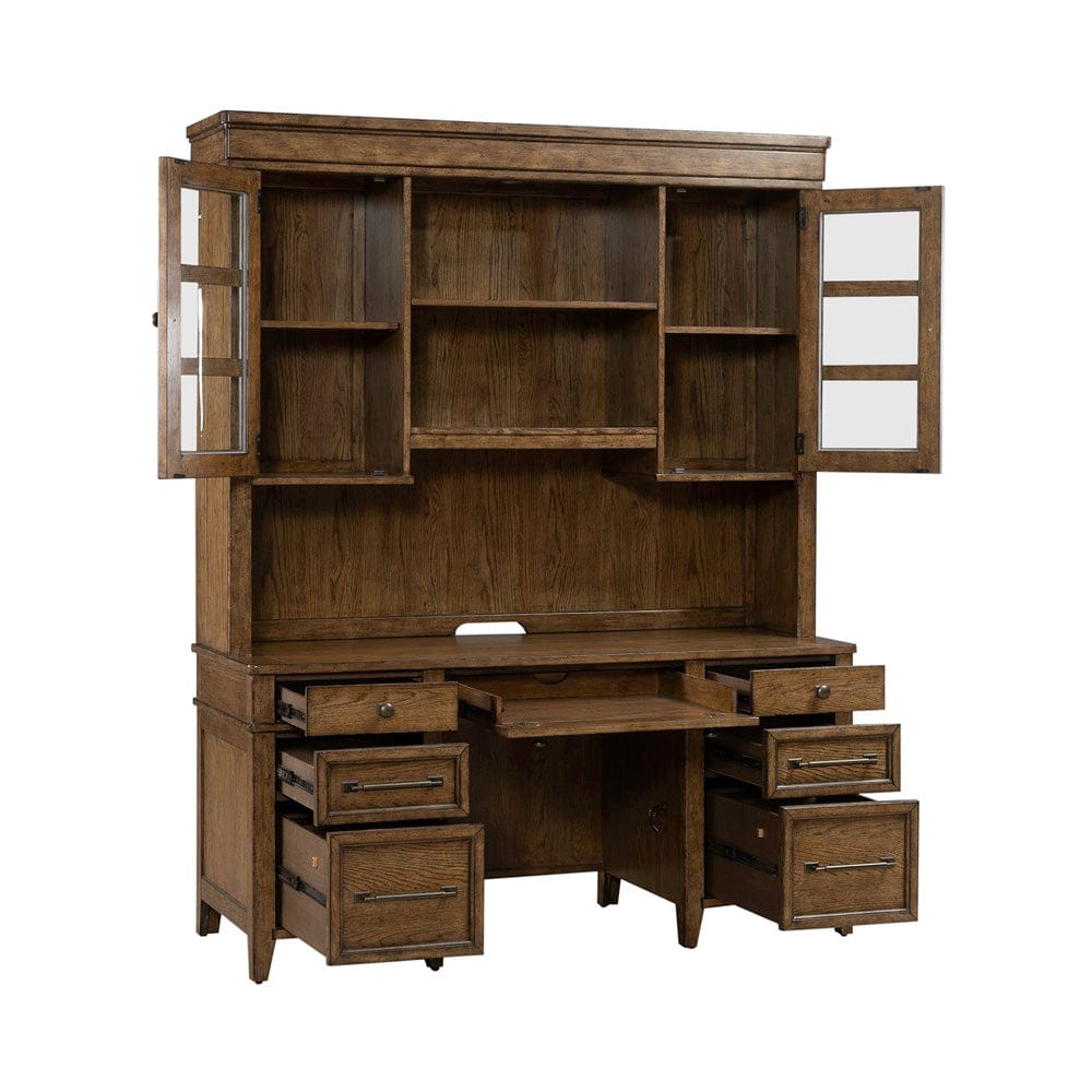 Liberty Furniture - Carolina Park - Credenza & Hutch in Brown - 930-HO-CHS view 4