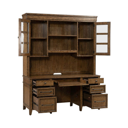 Liberty Furniture - Carolina Park - Credenza & Hutch in Brown - 930-HO-CHS view 4