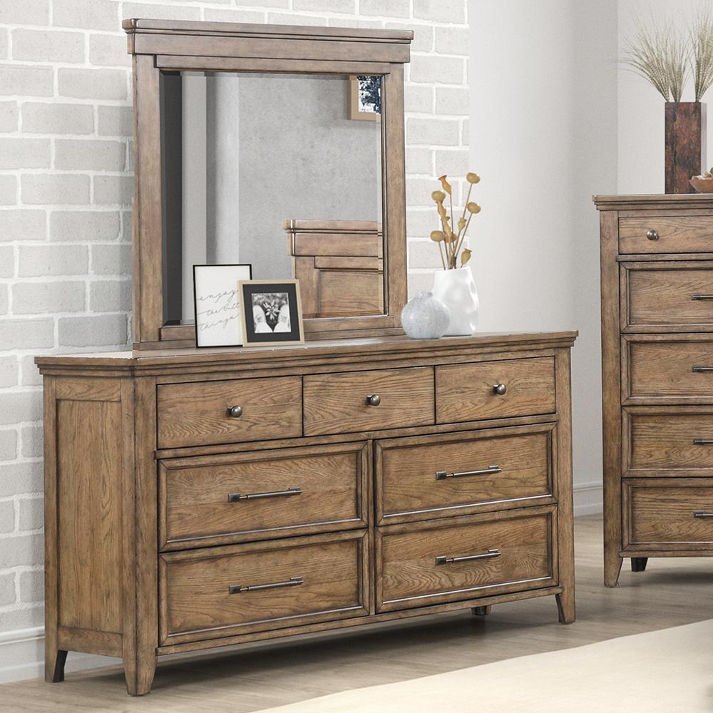 Liberty Furniture - Carolina Park Dresser & Mirror  in Amber Brown - 930-BR-DM veiw 1