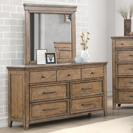 Liberty Furniture - Carolina Park Dresser & Mirror  in Amber Brown - 930-BR-DM veiw 1