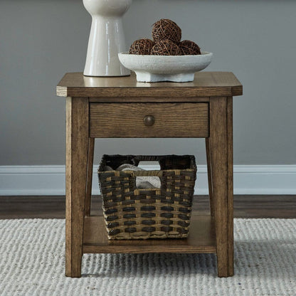 Liberty Furniture - Carolina Park - End Table in Brown - 930-OT1020 view 1