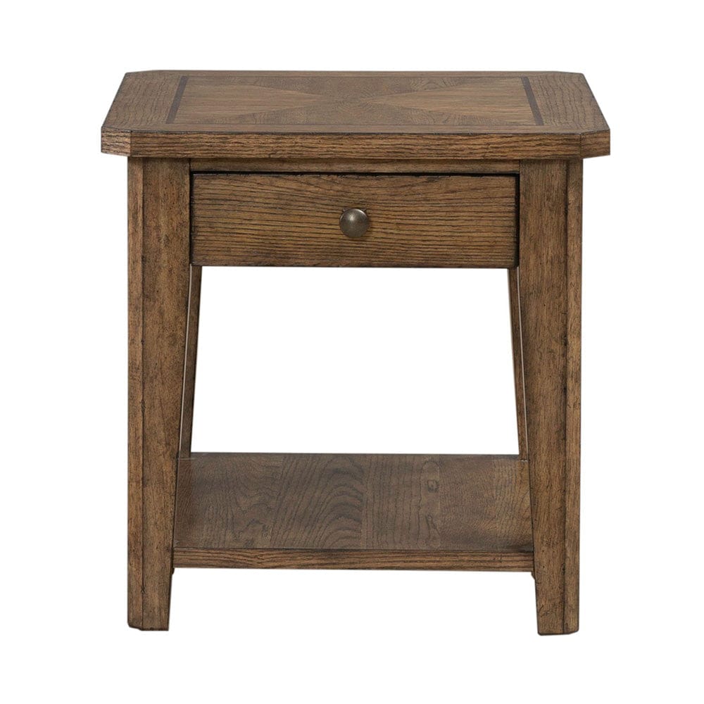 Liberty Furniture - Carolina Park - End Table in Brown - 930-OT1020 view 3