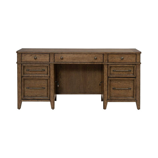Liberty Furniture - Carolina Park - Jr Executive Credenza in Brown - 930-HO-JEC
