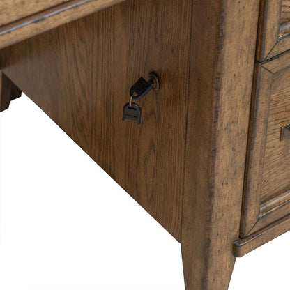 Liberty Furniture - Carolina Park - Jr Executive Credenza in Brown - 930-HO-JEC