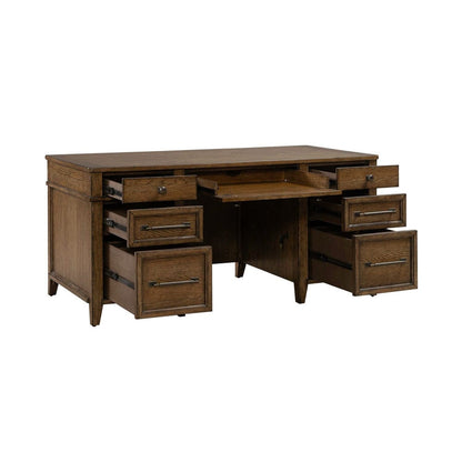 Liberty Furniture - Carolina Park - Jr Executive Desk in Brown - 930-HO-JED view 4