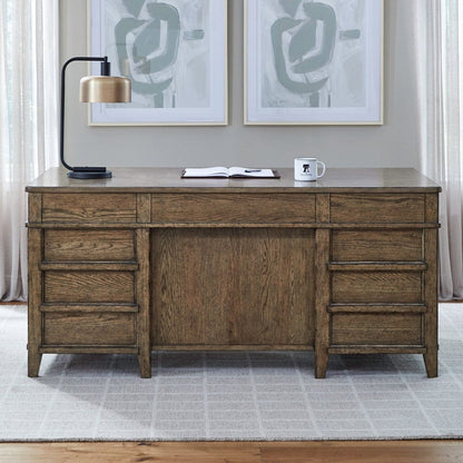 Liberty Furniture - Carolina Park - Jr Executive Desk in Brown - 930-HO-JED view 8
