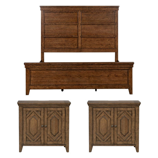Liberty Furniture - Carolina Park King Panel Bed, 2 Bedside Chests - 930-BR-KPB2BSC view 1