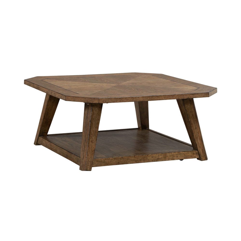 Liberty Furniture - Carolina Park - Octagonal Cocktail Table in Brown - 930-OT1010 view 2