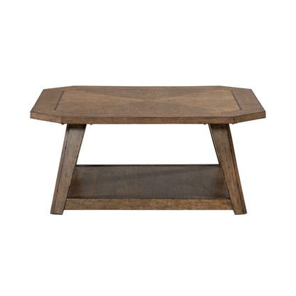 Liberty Furniture - Carolina Park - Octagonal Cocktail Table in Brown - 930-OT1010 view 3
