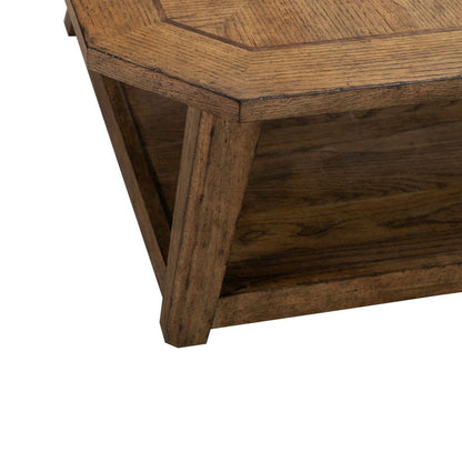 Liberty Furniture - Carolina Park - Octagonal Cocktail Table in Brown - 930-OT1010 view 5