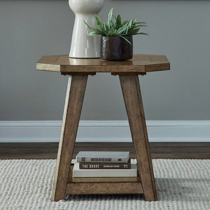 Liberty Furniture - Carolina Park - Octagonal End Table in Brown - 930-OT1021 view 1