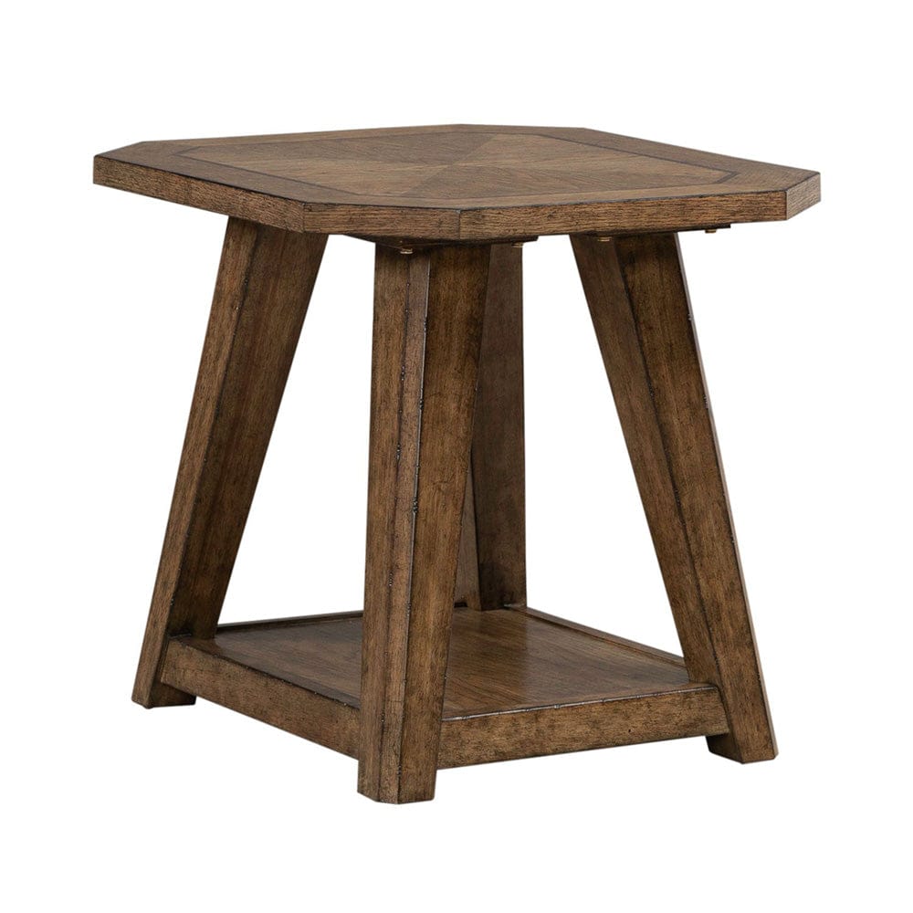 Liberty Furniture - Carolina Park - Octagonal End Table in Brown - 930-OT1021 view 2