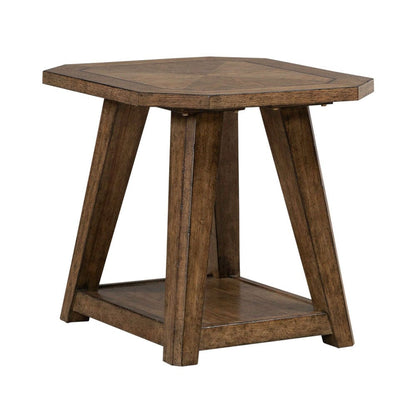Liberty Furniture - Carolina Park - Octagonal End Table in Brown - 930-OT1021 view 2