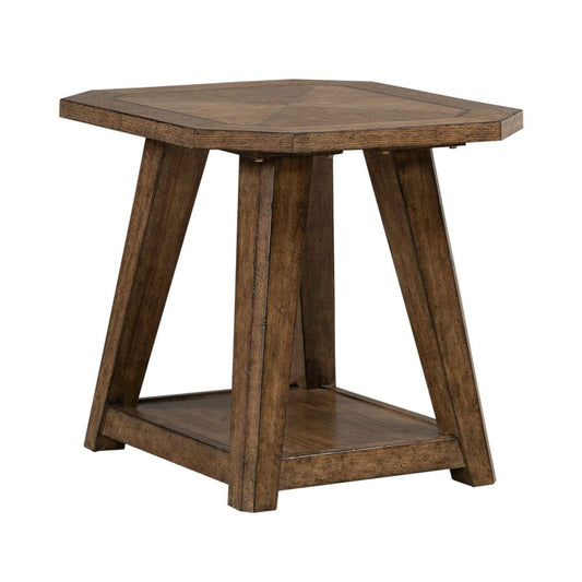 Liberty Furniture - Carolina Park - Octagonal End Table in Brown - 930-OT1021 view 2