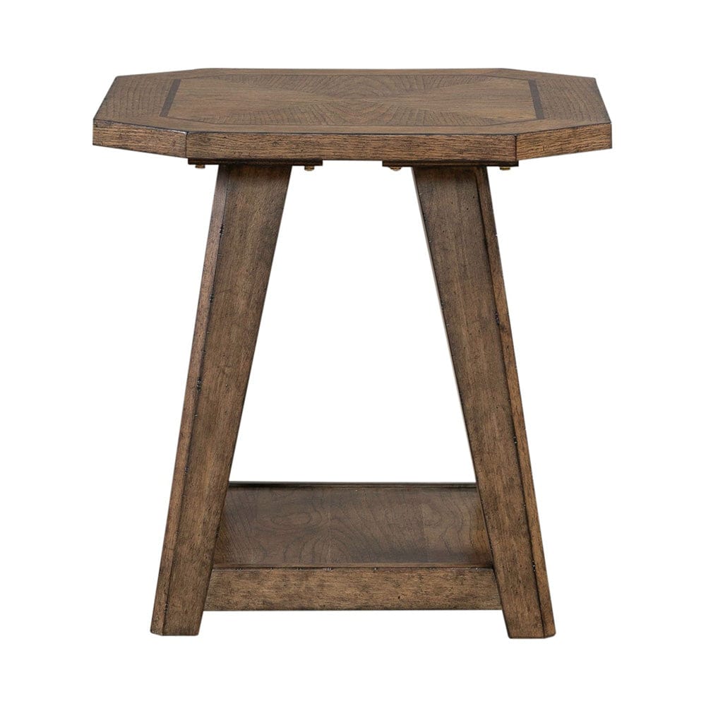 Liberty Furniture - Carolina Park - Octagonal End Table in Brown - 930-OT1021 view 3