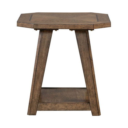 Liberty Furniture - Carolina Park - Octagonal End Table in Brown - 930-OT1021 view 3