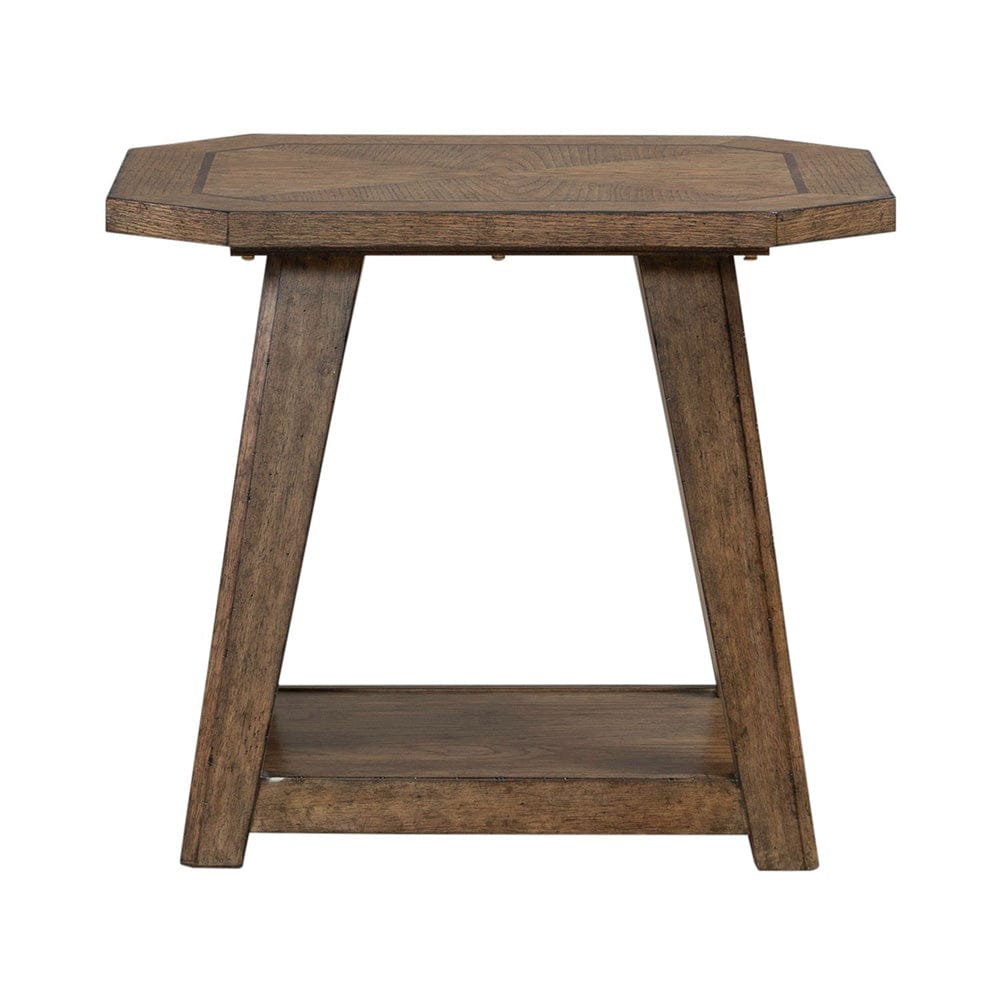 Liberty Furniture - Carolina Park - Octagonal End Table in Brown - 930-OT1021 view 4
