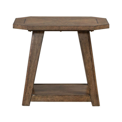 Liberty Furniture - Carolina Park - Octagonal End Table in Brown - 930-OT1021 view 4