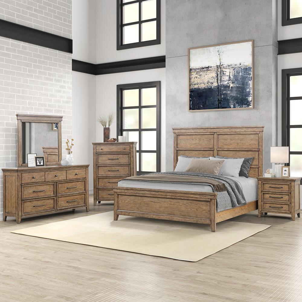 Liberty Furniture - Carolina Park Queen Panel Bed, Dresser & Mirror, Chest, Night Stand  in Amber Brown - 930-BR-QPBDMCN veiw 1