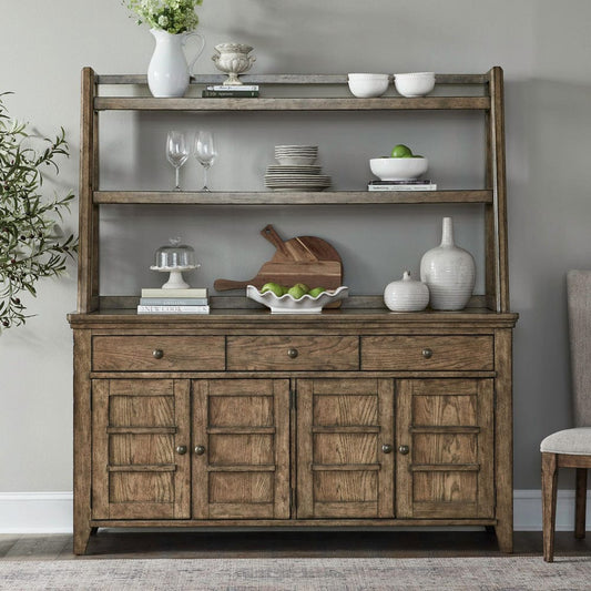 Liberty Furniture - Carolina Park - Server & Hutch in Brown - 930-DR-SH view 1