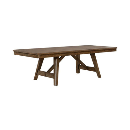 Liberty Furniture - Carolina Park - Trestle Table Set in Brown - 930-DR-TRS view 3