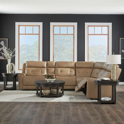 Liberty Furniture - Carrington - 6 Piece Sectional in Brown - 7006SN-UPH-6PCSEC view 2