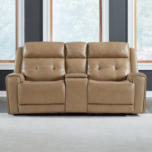 Liberty Furniture - Carrington - Loveseat w/Console P3 & ZG - York Sand in Brown - 7006SN-23P view 1