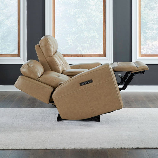 Liberty Furniture - Carrington - Loveseat w/Console P3 & ZG - York Sand in Brown - 7006SN-23P view 2