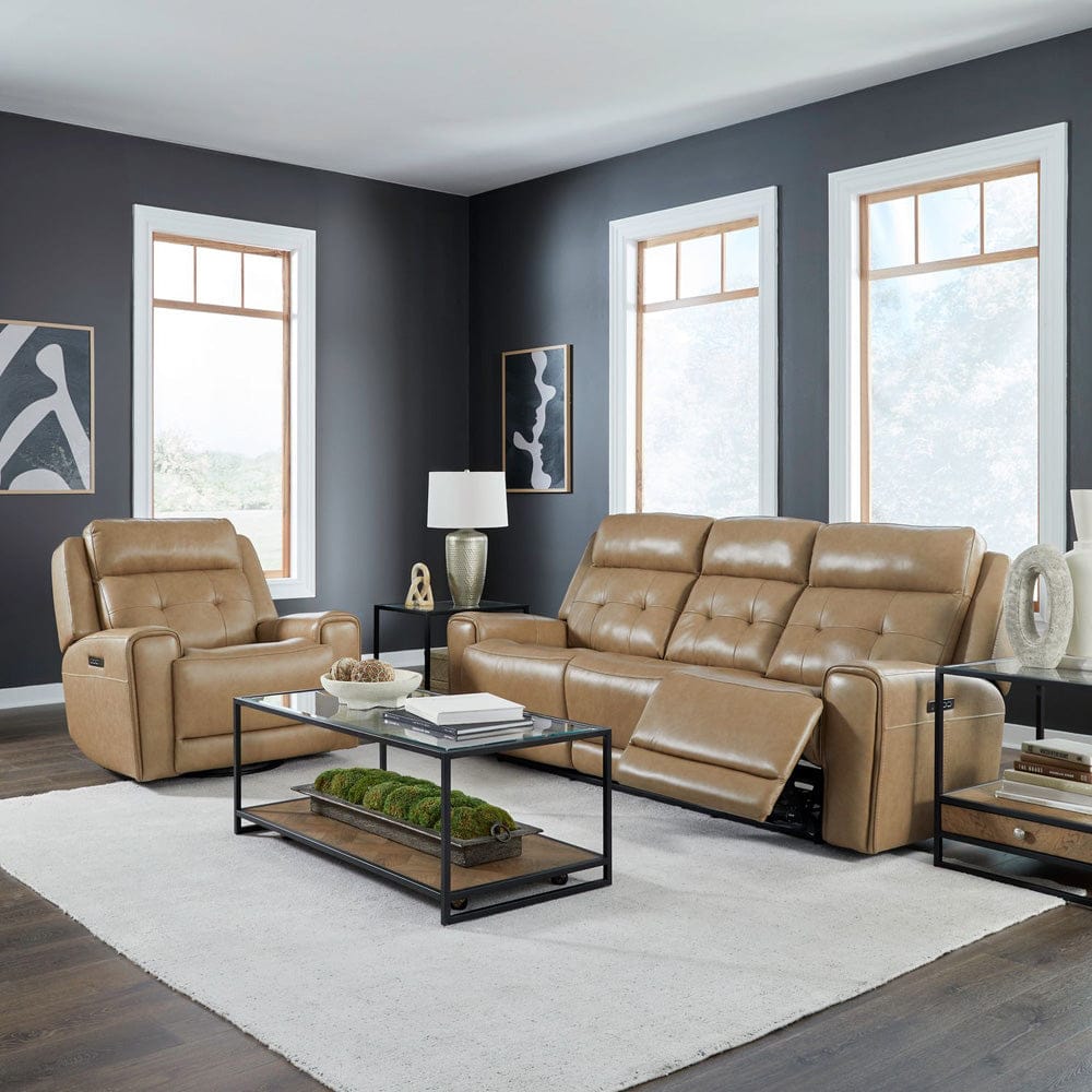 Liberty Furniture - Carrington - Sofa & Recliner in Brown - 7006SN-UPH-SOREC view 1