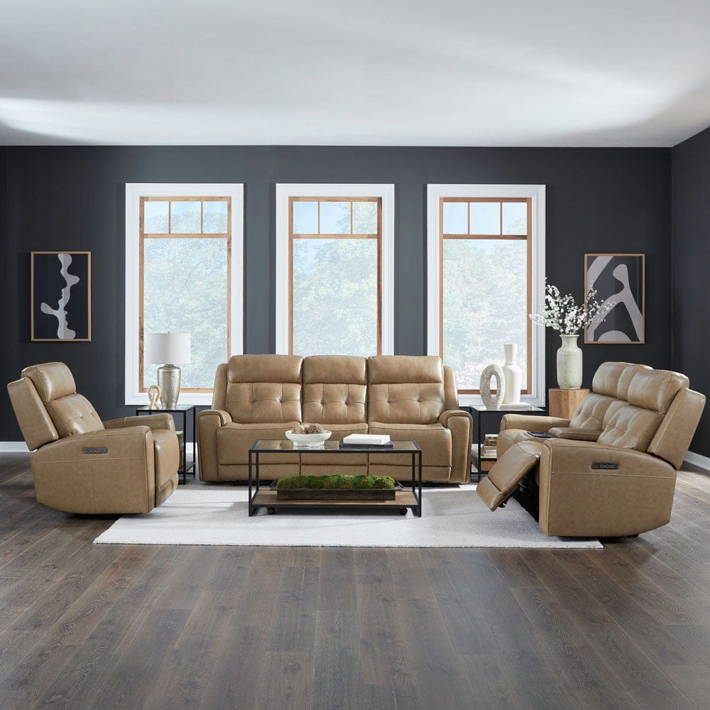 Liberty Furniture - Carrington - Sofa w/ Loveseat & Recliner in Brown - 7006SN-UPH-SOLOREC view 1