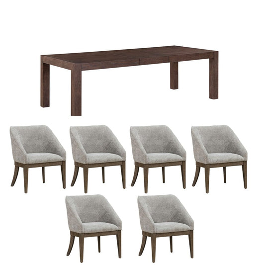 Liberty Furniture - Cascade Falls - 7 Piece Rectangular Table Set in Brown - 732-DR-7RLS view 1