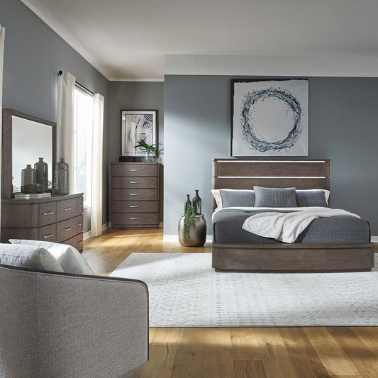 Liberty Furniture - Cascade Falls - King California Panel Bed, Dresser & Mirror, Chest in Brown - 732-BR-CPDMC view 1