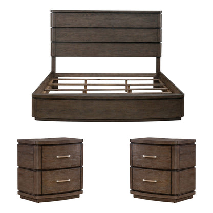 Liberty Furniture - Cascade Falls King Panel Bed, 2 Night Stands - 732-BR-KPB2NS view 1
