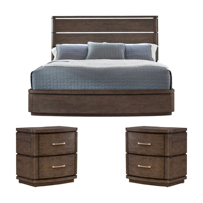 Liberty Furniture - Cascade Falls Queen Panel Bed, 2 Night Stands - 732-BR-QPB2NS view 1
