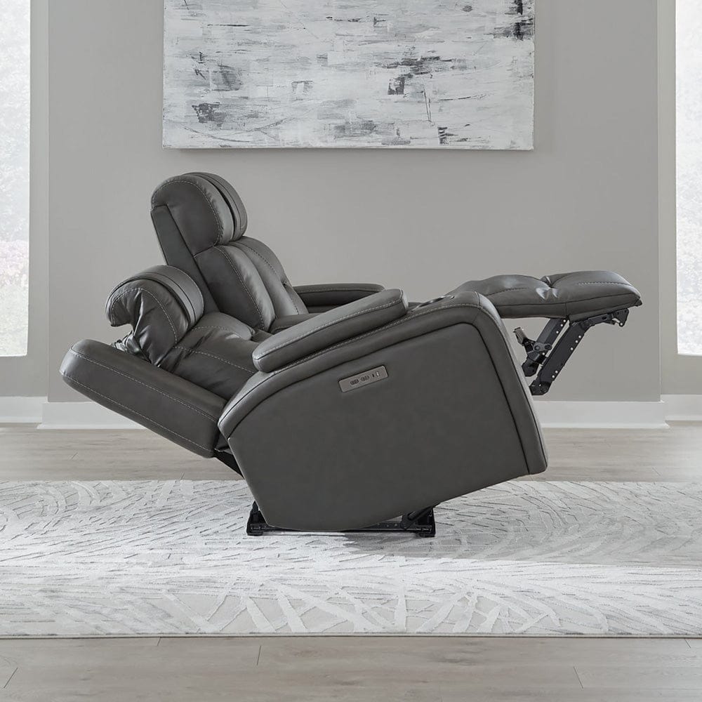 Liberty Furniture - Chapman - Loveseat w/ Console P2 & ZG in Gray - 7019CO-22P view 2