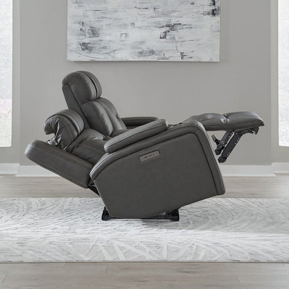 Liberty Furniture - Chapman - Loveseat w/ Console P2 & ZG in Gray - 7019CO-22P view 2