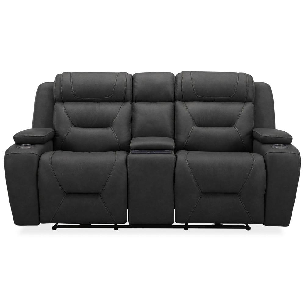 Liberty Furniture - Chapman - Loveseat w/ Console P2 & ZG in Gray - 7019CO-22P view 3
