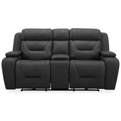 Liberty Furniture - Chapman - Loveseat w/ Console P2 & ZG in Gray - 7019CO-22P view 3
