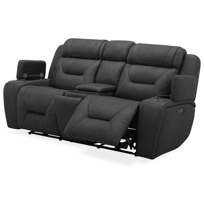 Liberty Furniture - Chapman - Loveseat w/ Console P2 & ZG in Gray - 7019CO-22P view 6