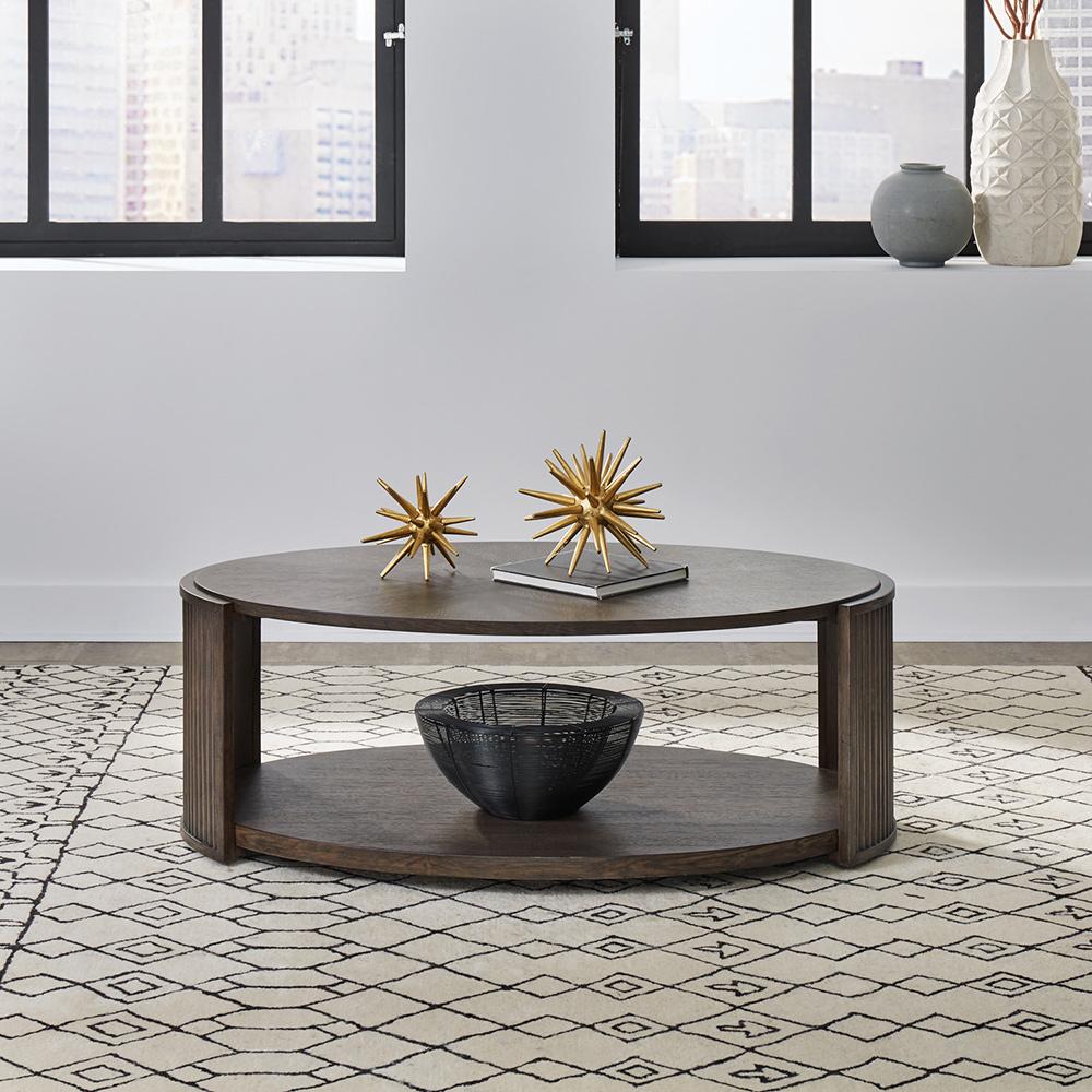Liberty Furniture - City View Oval Cocktail Table in Coffee Bean - 145-OT1010 veiw 1