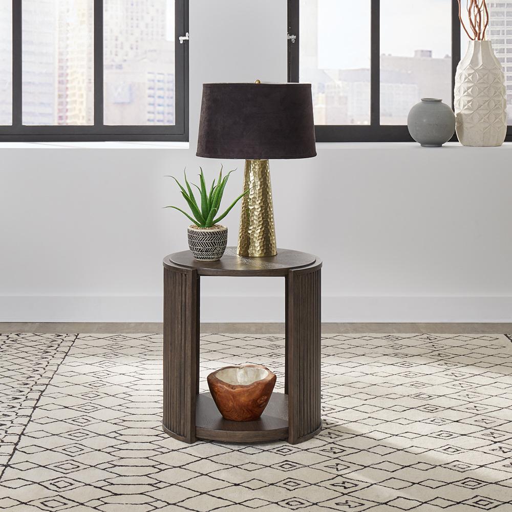 Liberty Furniture - City View Round End Table in Coffee Bean - 145-OT1020 veiw 1