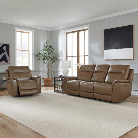 Liberty Furniture - Collins Sofa & Recliner - 7016CN-UPH-SOREC view 1